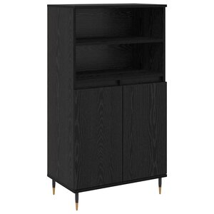 vidaXL Haut Armoire Noir 60 x 36 x 110 cm Bois d'ingénierie