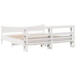 vidaXL Cadre de lit et tête de lit blanc 180x200 cm bois de pin massif