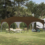 vidaXL Tente de fête pop-up 575 x 288 x 245 cm Taupe Tissu Oxford