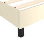 vidaXL Lit à sommier tapissier avec matelas Crème 120x200cm Similicuir