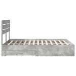 vidaXL Cadre de lit avec tiroir avec tête de lit Bois d'ingénierie