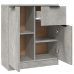 vidaXL Buffets 2 Pièces Gris béton 60x30x70 cm Bois d'ingénierie