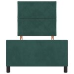 vidaXL Lit à ressorts avec tête de lit Vert foncé 100 x 200 cm Velours