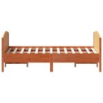 vidaXL Cadre de lit sans matelas cire marron 160x200cm bois pin massif