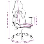 vidaXL Chaise de jeu avec repose-pied Noir et camouflage Similicuir