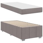 vidaXL Cadre de lit avec matelas Taupe 80 x 200 cm tissu