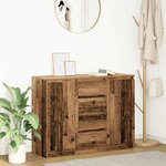 vidaXL Buffet avec tiroirs vieux bois 100 5x35x76 cm bois d'ingénierie