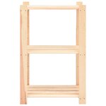 vidaXL Étagères de rangement à 3 niveaux 3 Pièces 60x38x90 cm Pin 150 kg