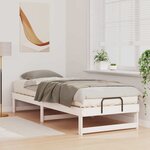 vidaXL Cadre de lit Blanc 90 x 210 cm Pin massif