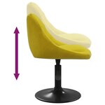 vidaXL Chaises à manger pivotantes lot de 4 jaune moutarde velours