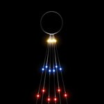 vidaXL Sapin de Noël sur mât de drapeau 108 LED Colorées 180 cm