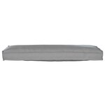 vidaXL Coussin de palette pour banc Gris 120x40x8 cm Tissu Oxford