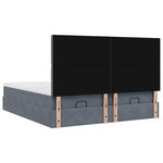 VidaXL Cadre de lit ottoman avec matelas gris foncé 160x200cm velours