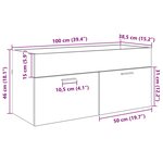 vidaXL Armoire d'évier avec stockage Gris béton Bois d'ingénierie