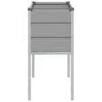 vidaXL Jardinière Gris clair 100 x 45 x 90 cm Acier galvanisé