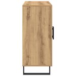 Buffet vidaXL avec 3 Portes Chêne Artisan 90x34x80 cm Bois d'ingénierie