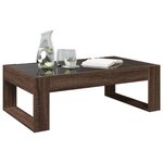 vidaXL Table basse avec LED infini chêne marron 90x53x30 cm