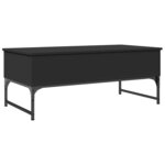 vidaXL Table basse noir 100x50x40 cm bois d'ingénierie et métal