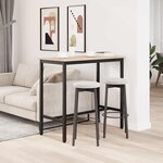 vidaXL table Naturel 100 x 50 x 91 cm Bois d'ingénierie et acier
