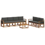 vidaXL Ensemble de canapés d'extérieur 8 pc Naturel et Anthracite