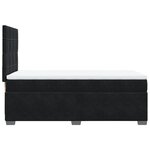 vidaXL Sommier à lattes de lit avec matelas Noir 90x200 cm Velours