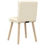vidaXL Chaises à manger lot de 4 crème tissu