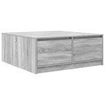 vidaXL Table basse avec tiroirs sonoma gris 100x100x40 cm