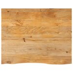 vidaXL Dessus de table à bord vivant 100x80x2 5cm bois massif manguier