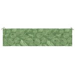 vidaXL Coussin de banc de jardin motif de feuilles 200x50x4 cm tissu