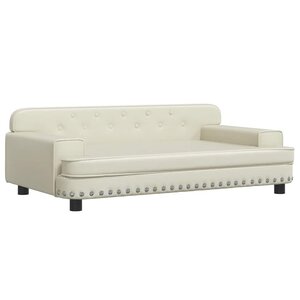 vidaXL Canapé pour enfants crème 90x53x30 cm similicuir