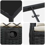 vidaXL Ensemble de salle à manger pour jardin 5 Pièces Noir polyrotin