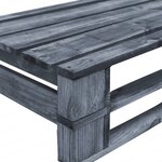 vidaXL Canapé de jardin palette avec coussins gris Pinède