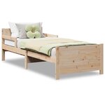 vidaXL Lit extensible pour enfants Other Marron 80 x 130 / 165 / 200 cm