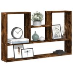 vidaXL Étagère murale chêne fumé 99x15x60 cm bois d'ingénierie