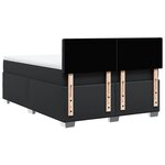 vidaXL Sommier à lattes de lit avec matelas Noir 160x200 cm