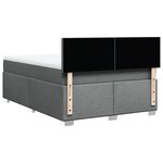 vidaXL Sommier à lattes de lit avec matelas Gris foncé 160x200cm Tissu