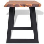 Banquette pouf tabouret meuble banc en bois d'acacia massif 145 cm 3002201