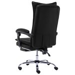 Chaise fauteuil siège de bureau informatique étude similicuir noir 02_0024040