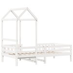vidaXL Cadre de lit avec toit sans matelas blanc 75x190 cm