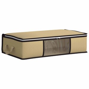 vidaXL Boîte de rangement avec fenêtre latérale transparente Crème