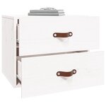 vidaXL Table de chevet murale Blanc 50x36x40 cm