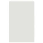 vidaXL Tables de chevet 2 Pièces blanc 34 5x39x62 cm acier