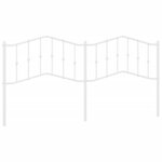 vidaXL Tête de lit de remplacement métal blanc 200 cm