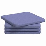 vidaXL Coussins de siège 4 pc tissu Bleu denim 40 x 40 x 3 cm