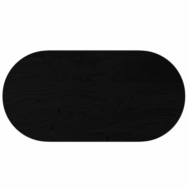 vidaXL Dessus de table marron foncé 120x60x4cm bois chêne massif ovale
