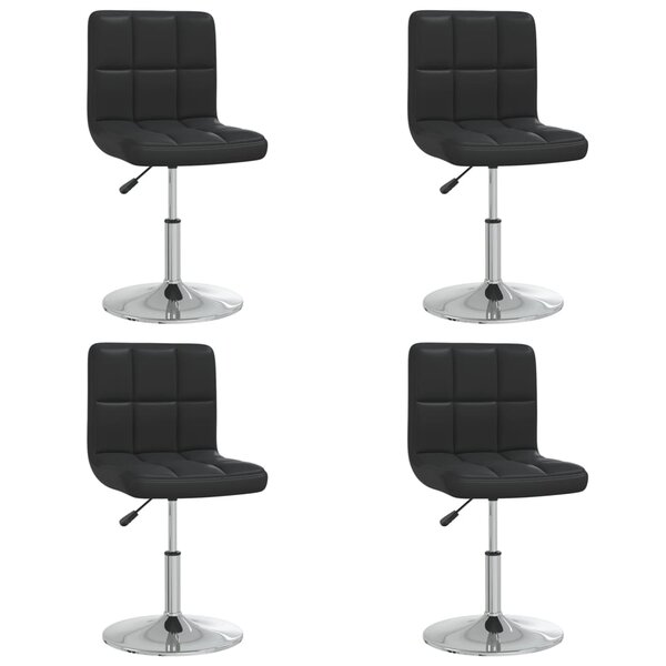 vidaXL Chaises à manger lot de 4 noir similicuir