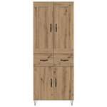 vidaXL Haut Armoire avec tiroir Chêne artisanal 69 5 x 34 x 180 cm