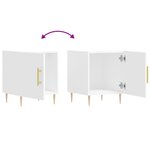 vidaXL Tables de chevet 2 Pièces blanc 40x40x50 cm bois d’ingénierie