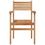 vidaXL Chaises empilables de jardin 6 Pièces Marron 55 5 x 55 5 x 90 cm