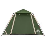 vidaXL Tente de camping à dôme 4 personnes vert libération rapide